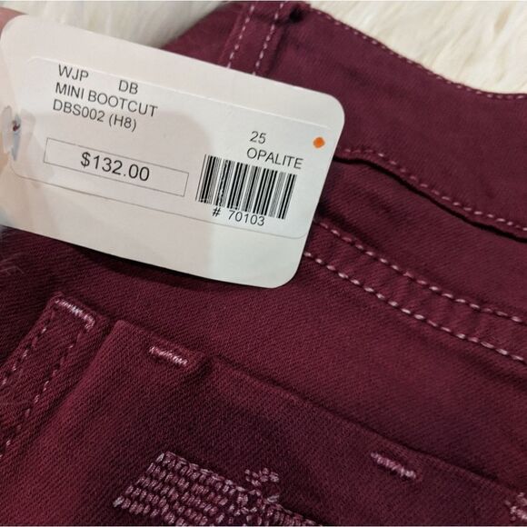NWT Desert Blue Phoenix Jeans mini boot cut red low rise - Picture 2 of 4